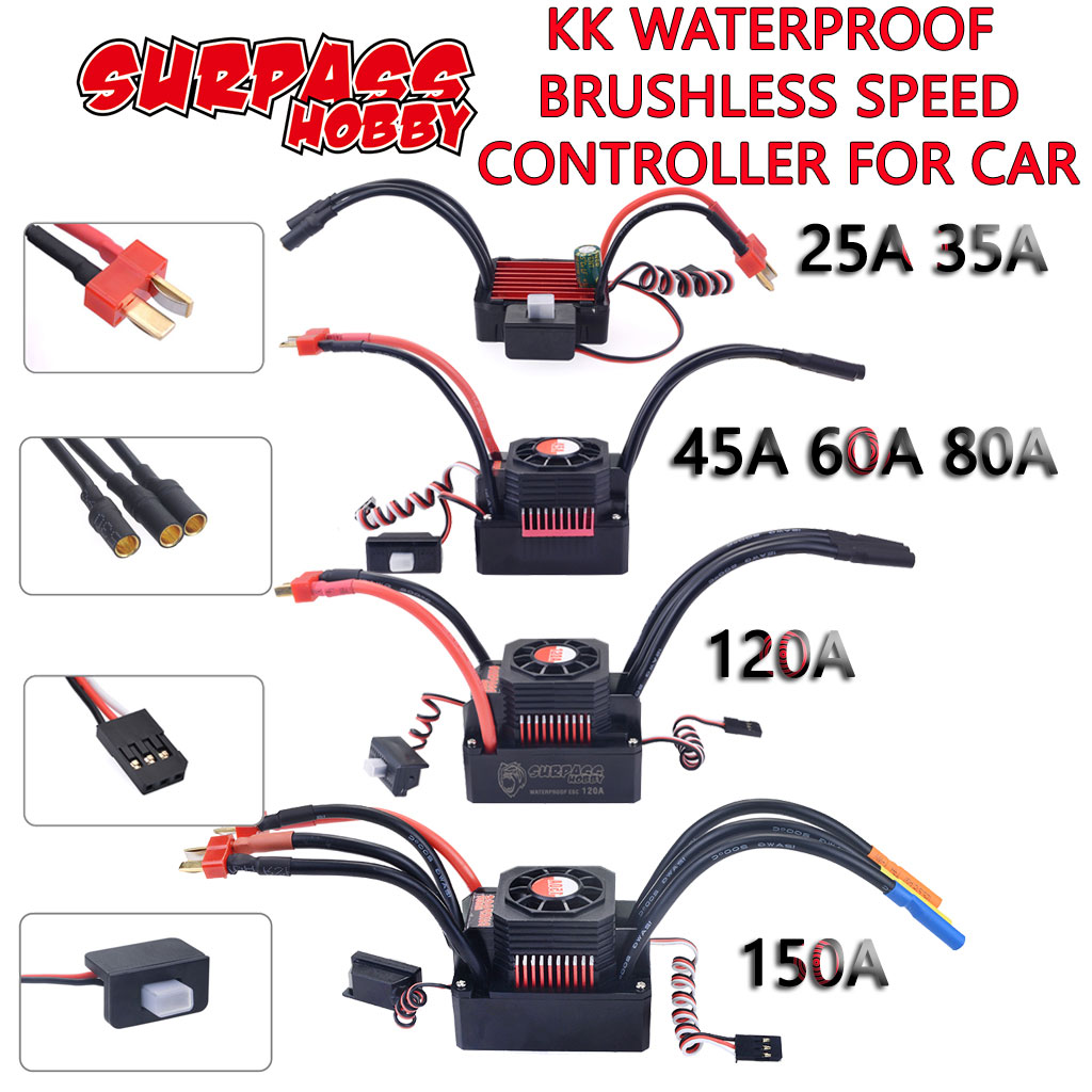 Esc Waterproof 60A - SURPASS HOBBY-impermeável sem escova controladores de