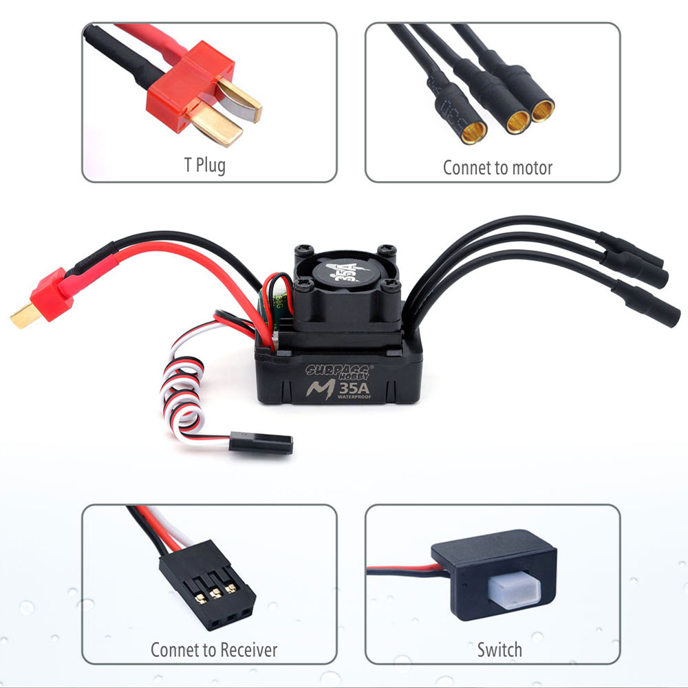 Esc Waterproof 60A - Controlador de Velocidade ESC à Prova