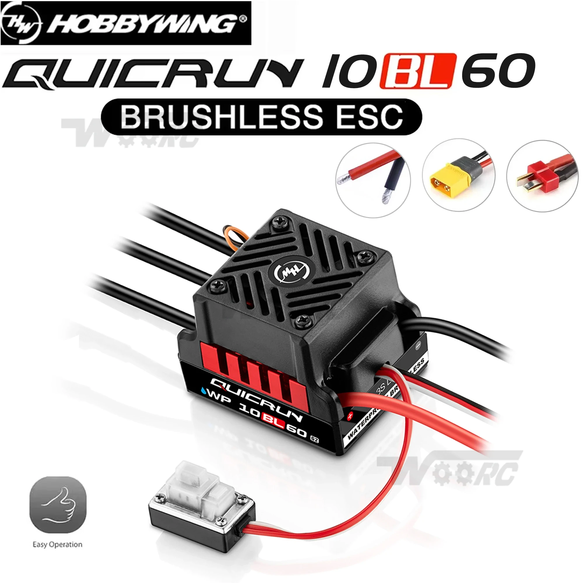 Esc Waterproof 60A - Hobbywing quicrun wp 10bl60 60a g2