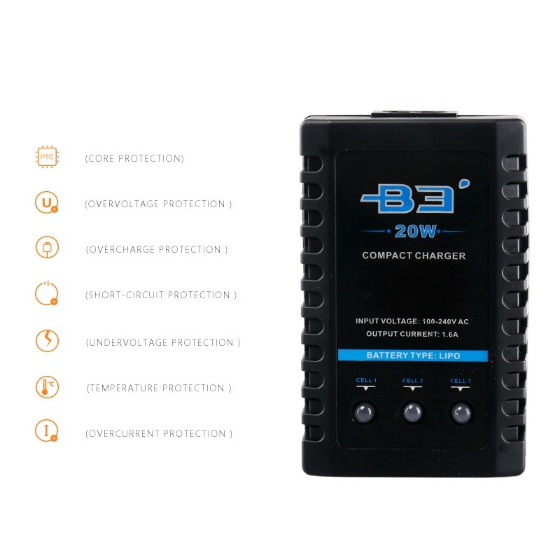 Max b3 pro b3s 20w 1.6a carreg - Rc Hobby Wholesale avaliação e preço