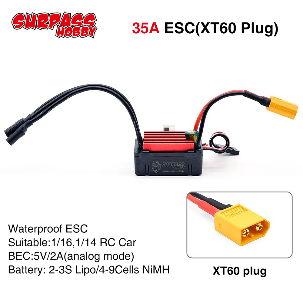 SURPASSHOBBY ESC 150A 80A 120A - Esc Waterproof 60A avaliação e preço