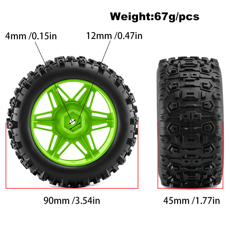 4 Pneus e Rodas para Caminhão  - Rc Crawler 4X4 avaliação e preço