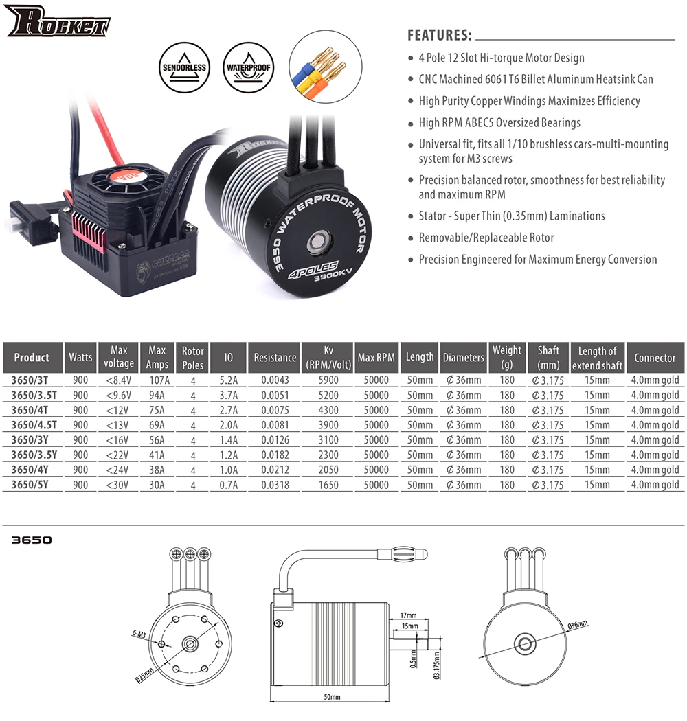 Motor Brushless Sensorless Imp - Esc Waterproof 60A avaliação e preço